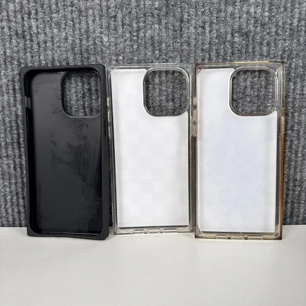Flaunt Square iPhone Case Bundle Marble Tortoise‎ Checkered 3 Pack 16 Pro +F14Q